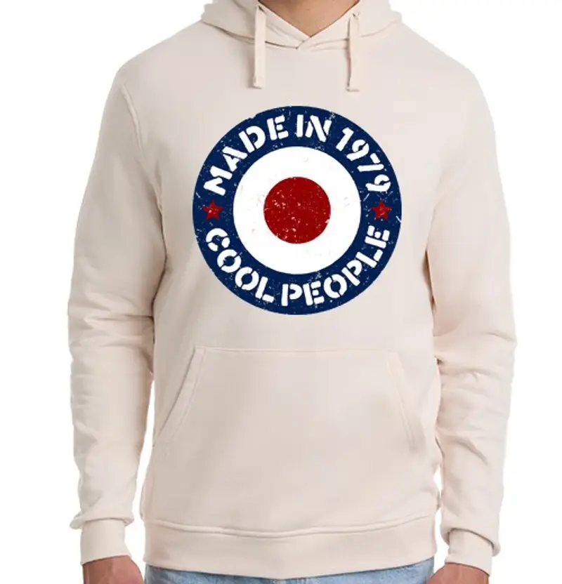 Felpa unisex con cappuccio mad e nel 1979 people cool