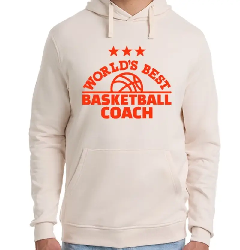 Felpa unisex con cappuccio miglior allenatore di pallacanestro del