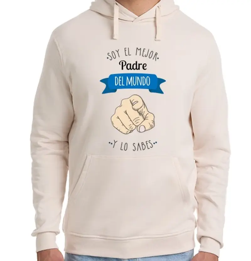 Felpa unisex con cappuccio miglior padre del mondo (e tu lo sai)