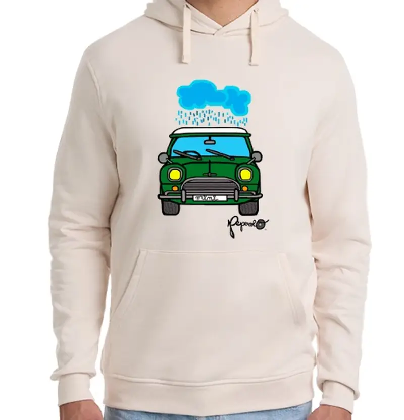 Felpa unisex con cappuccio mini pioggia