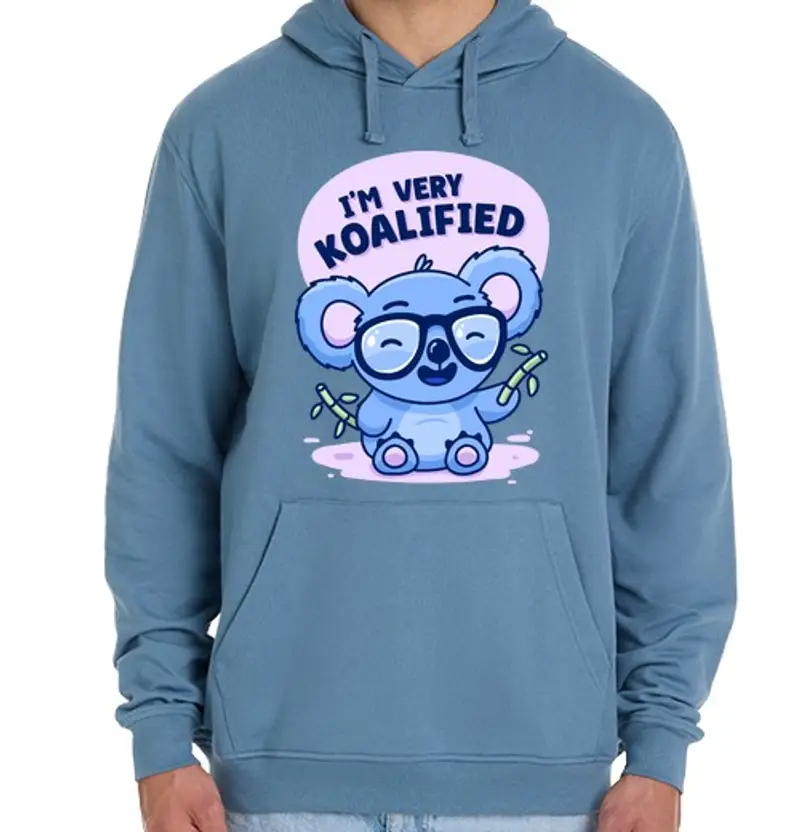 Felpa unisex con cappuccio molto koalificato