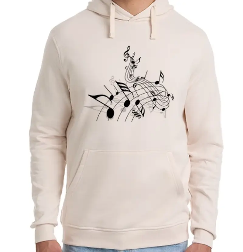 Felpa unisex con cappuccio musica