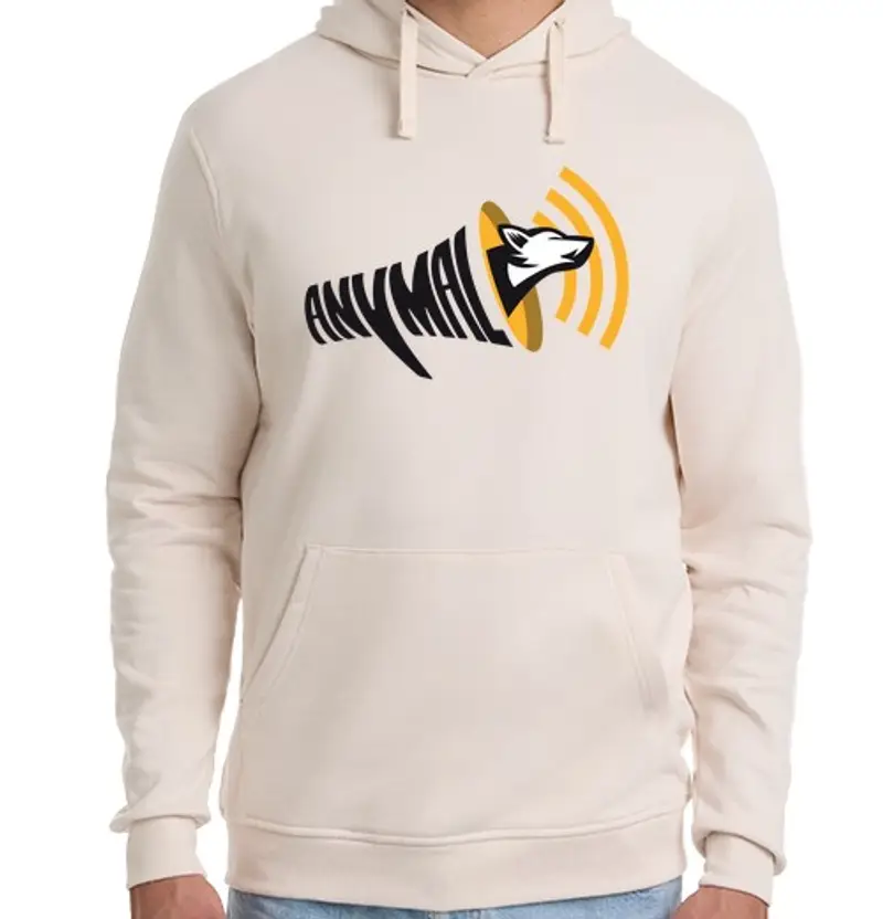 Felpa unisex con cappuccio nero nero