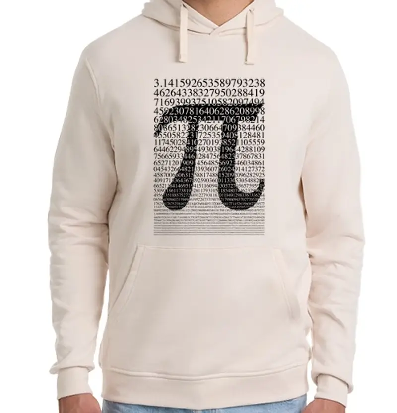 Felpa unisex con cappuccio nero pi