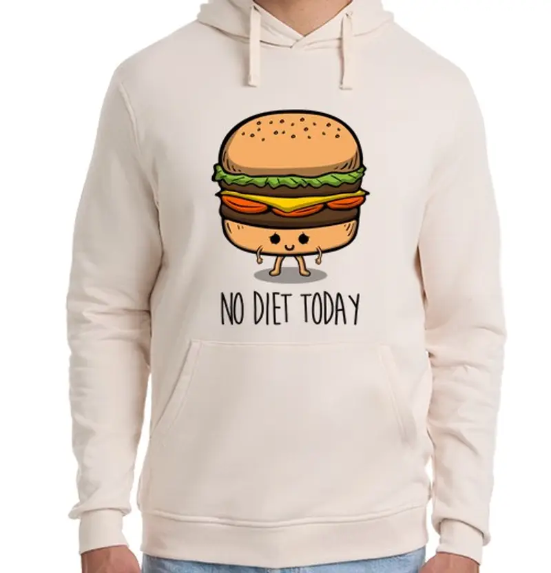 Felpa unisex con cappuccio no die t to day