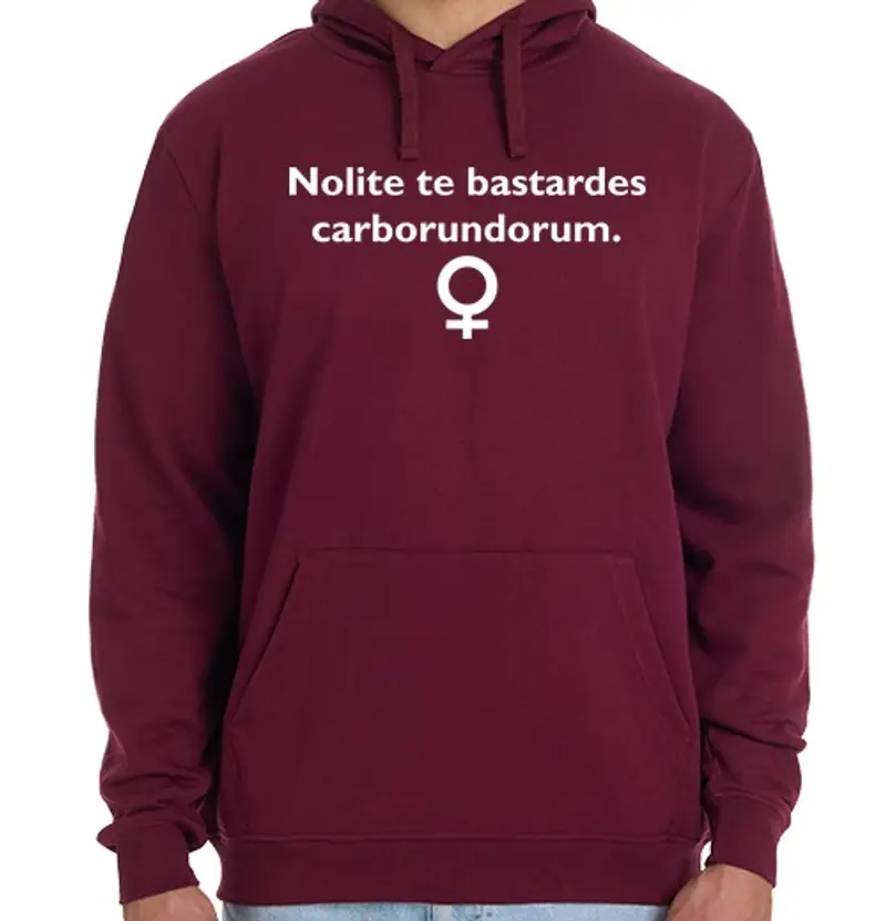 Felpa unisex con cappuccio nolite si bastardes carborundorum