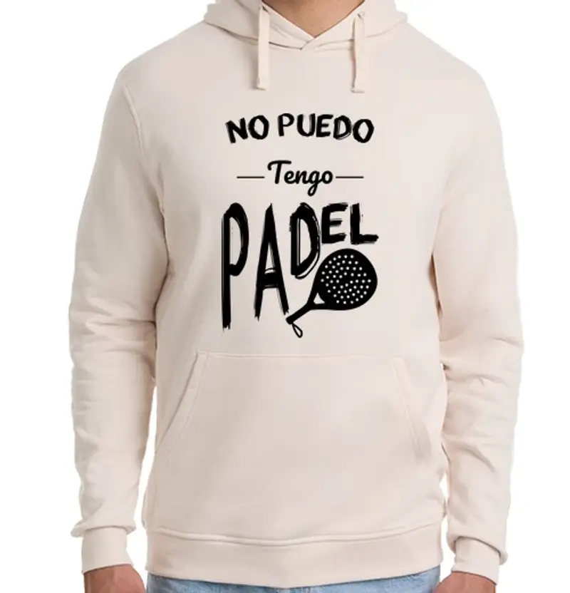 Felpa unisex con cappuccio non posso avere la paddle tennis