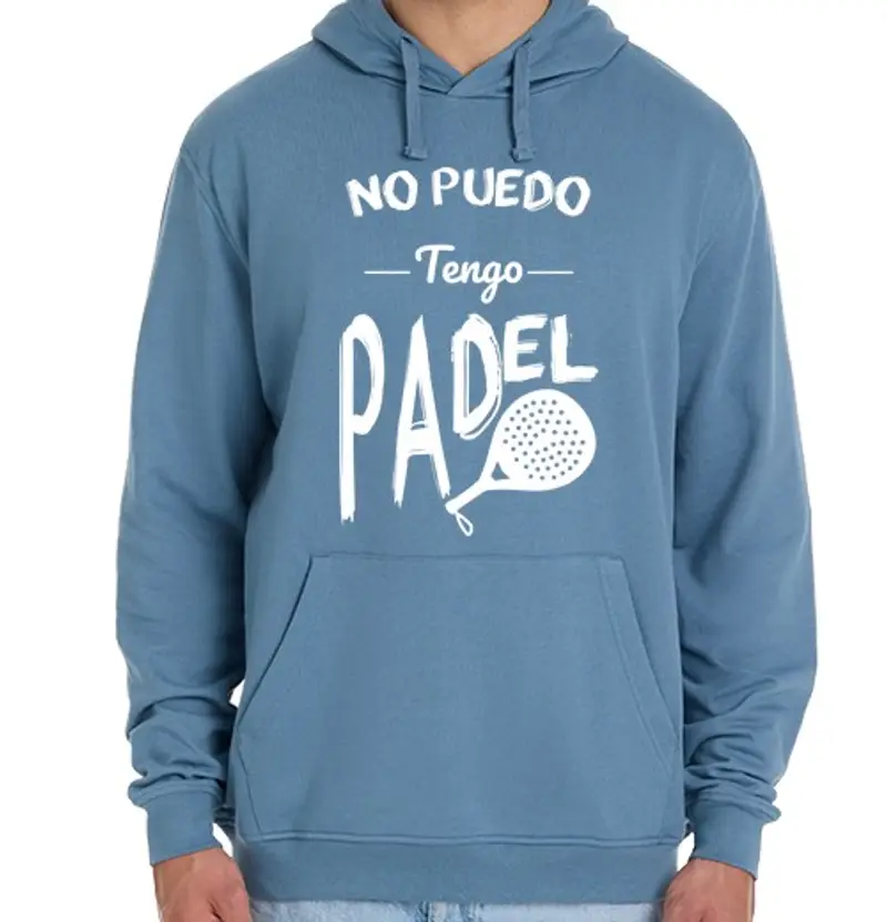 Felpa unisex con cappuccio non posso avere la paddle tennis