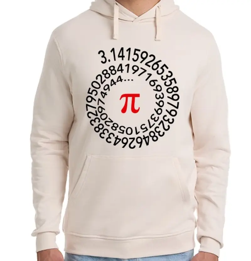 Felpa unisex con cappuccio numero pi