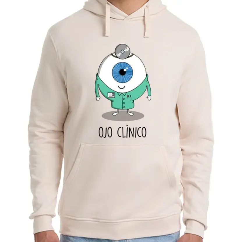 Felpa unisex con cappuccio occhio clinico