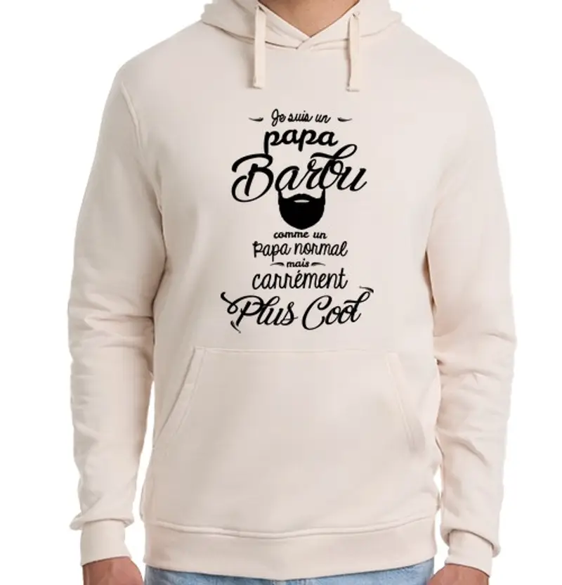 Felpa unisex con cappuccio padre barbuto