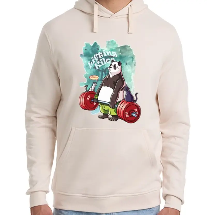 Felpa unisex con cappuccio panda