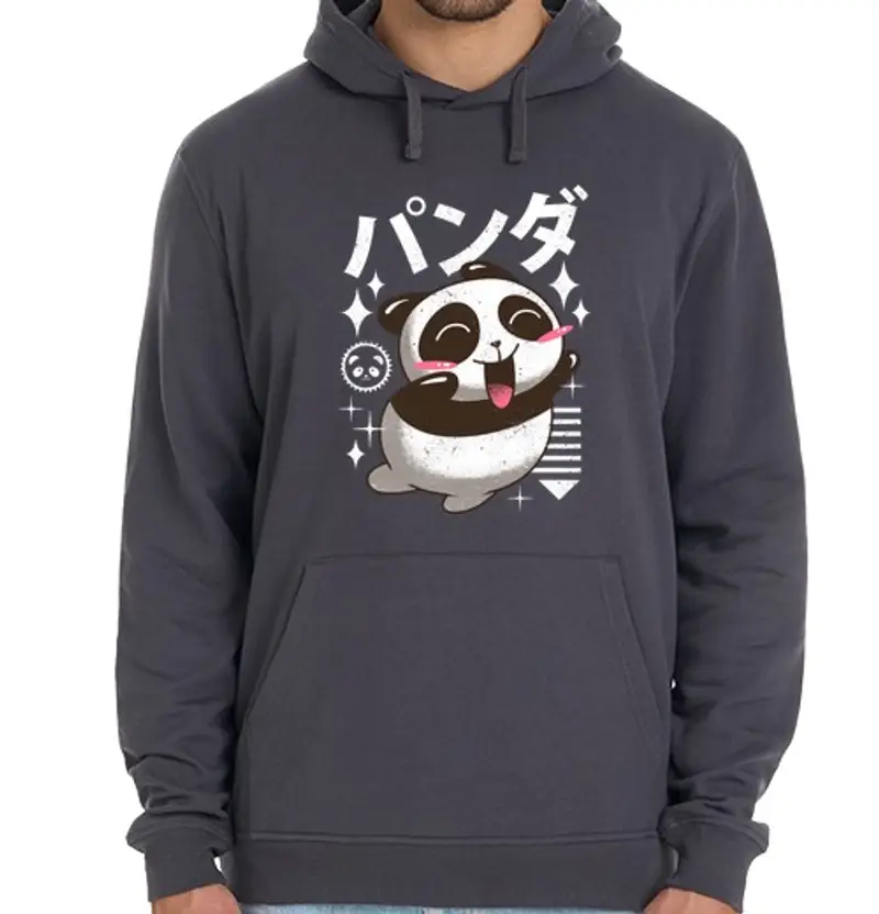 Felpa unisex con cappuccio panda kawaii