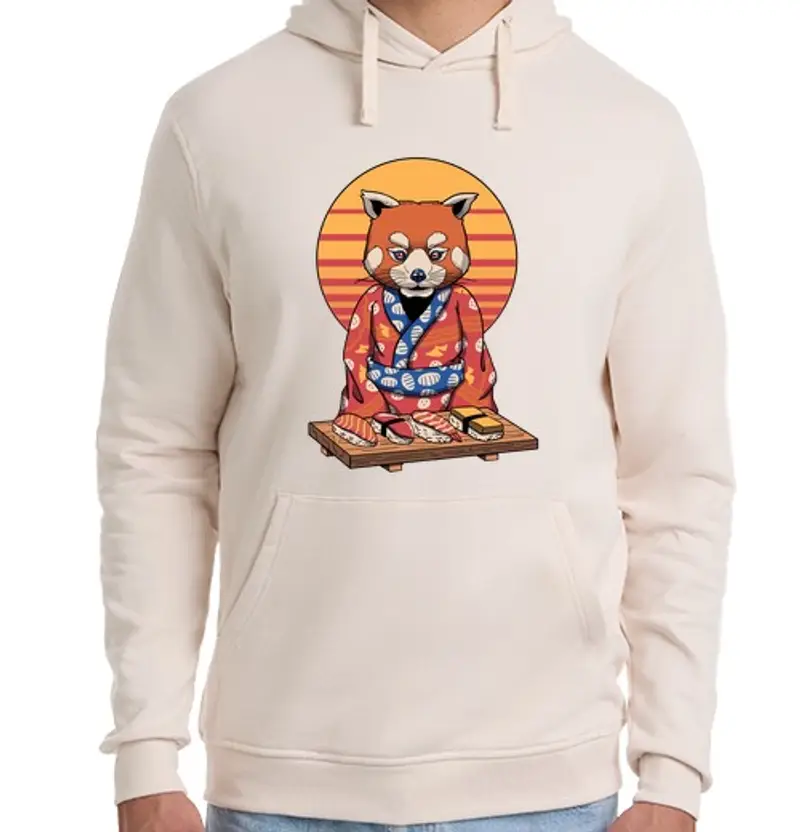 Felpa unisex con cappuccio panda radiante