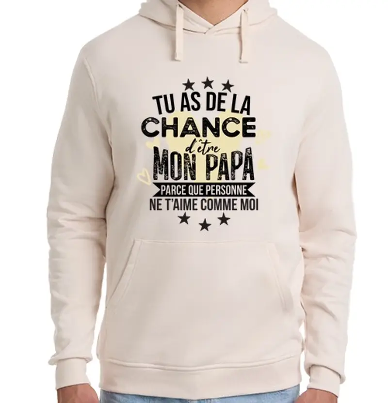 Felpa unisex con cappuccio papà fortunato regalo per la festa del