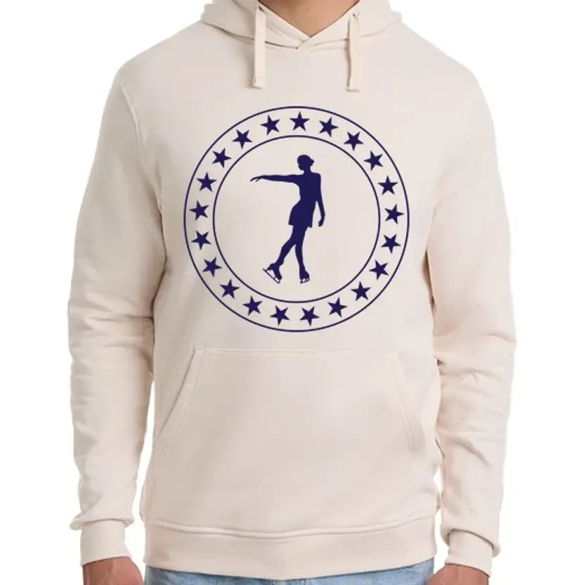 Felpa unisex con cappuccio pattinaggio sul ghiaccio - pattinaggio
