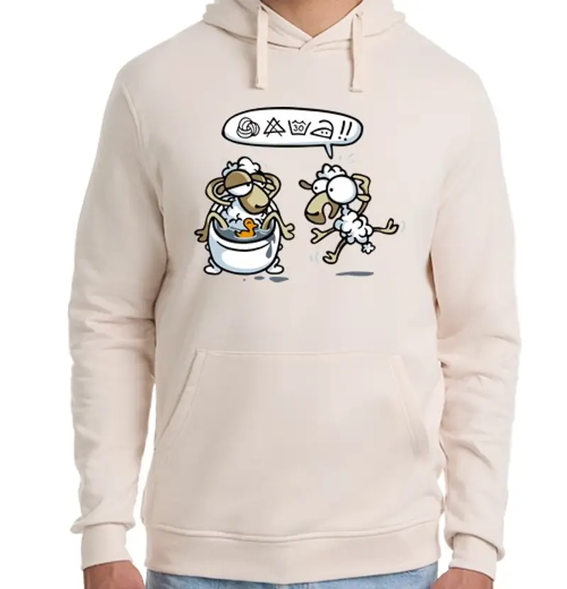 Felpa unisex con cappuccio pecore come una capra