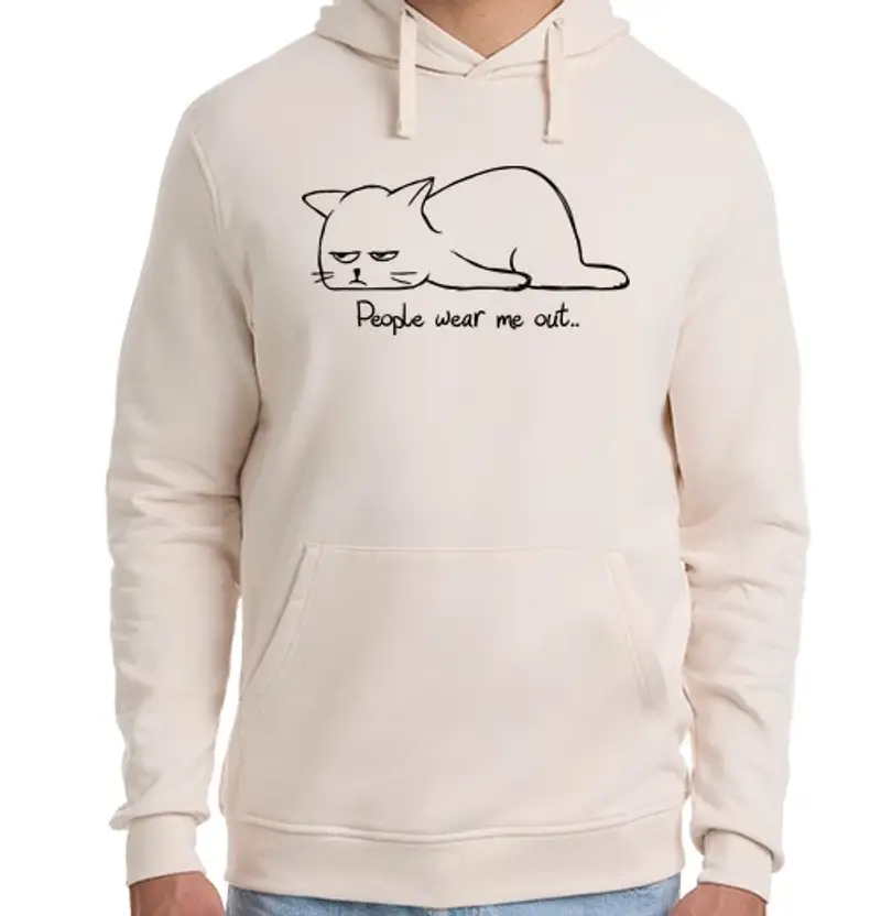 Felpa unisex con cappuccio people wear me out