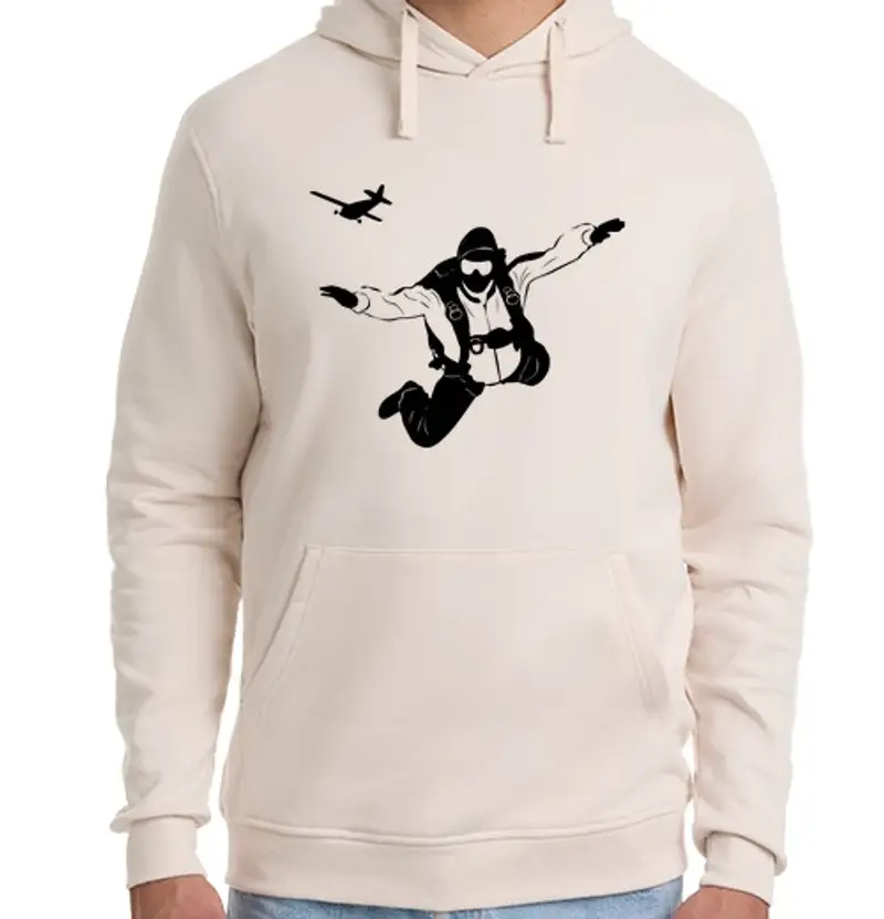 Felpa unisex con cappuccio percadutista mod6