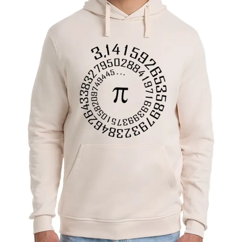 Felpa unisex con cappuccio pi - la matematica