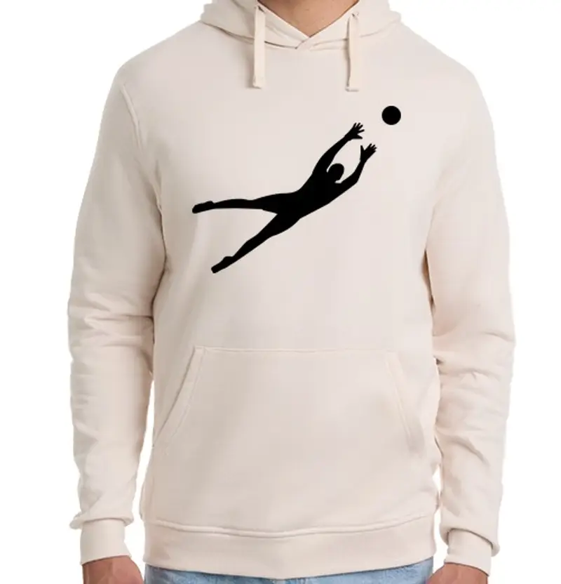 Felpa unisex con cappuccio portiere di calcio
