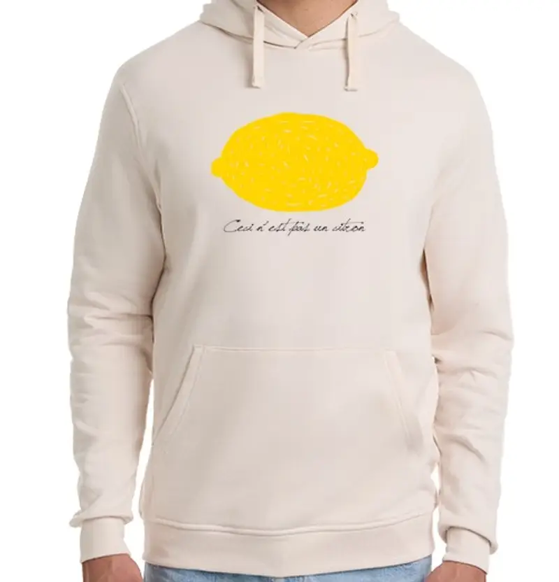 Felpa unisex con cappuccio questo non è un limone.