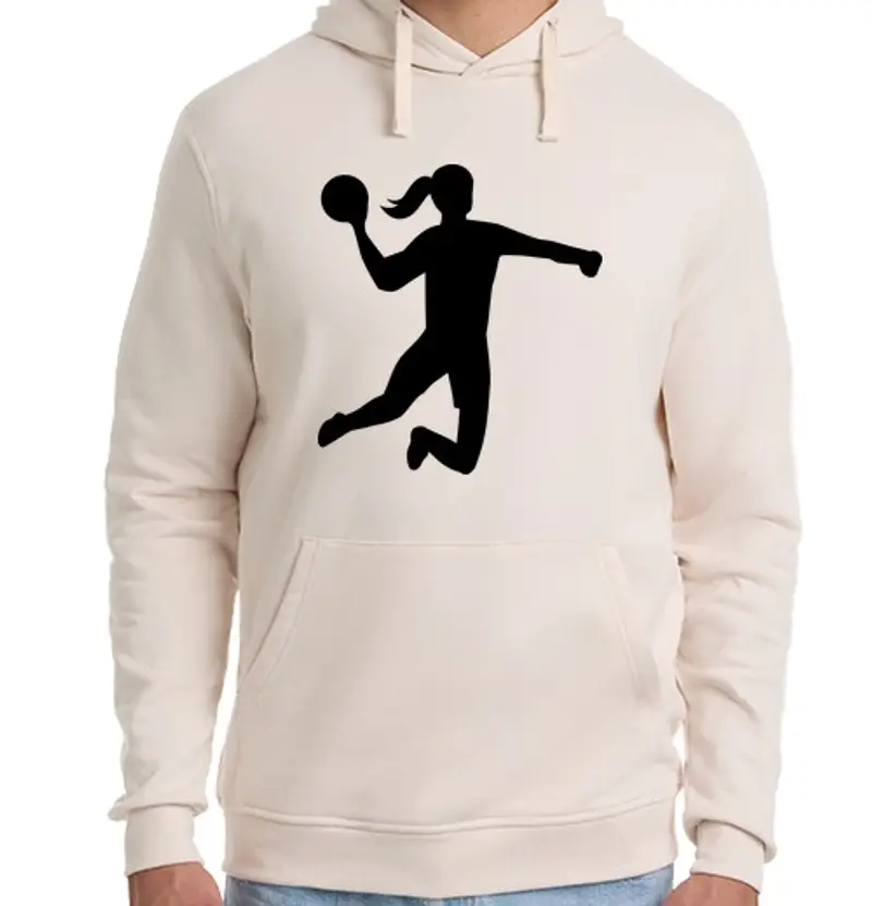 Felpa unisex con cappuccio ragazza donna pallamano