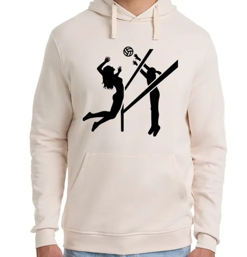 Felpa unisex con cappuccio ragazze di pallavolo donne