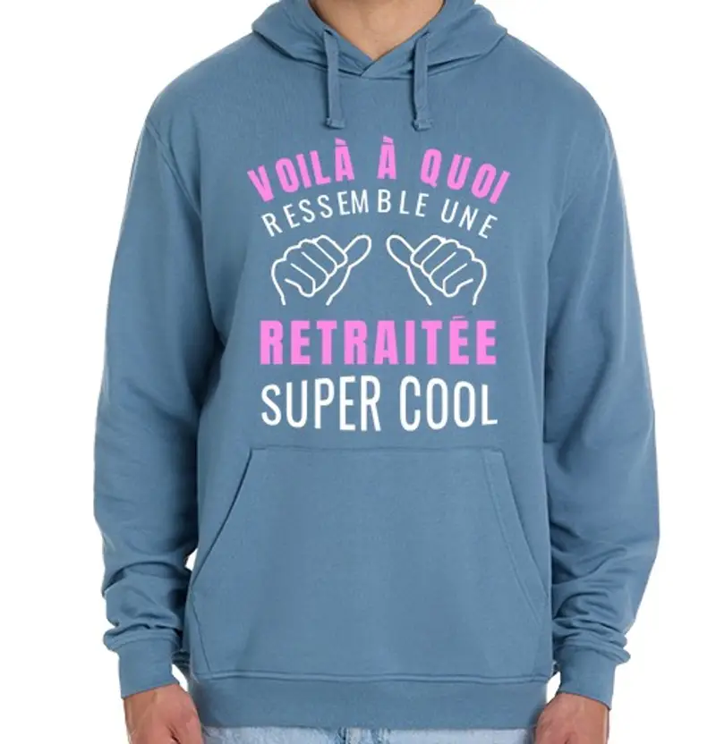 Felpa unisex con cappuccio regalo di tee shirt pensionato trendy
