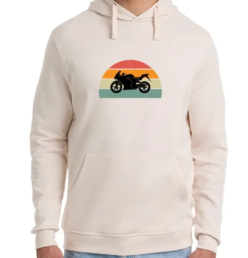 Felpa unisex con cappuccio regalo moto uomo moto vintage