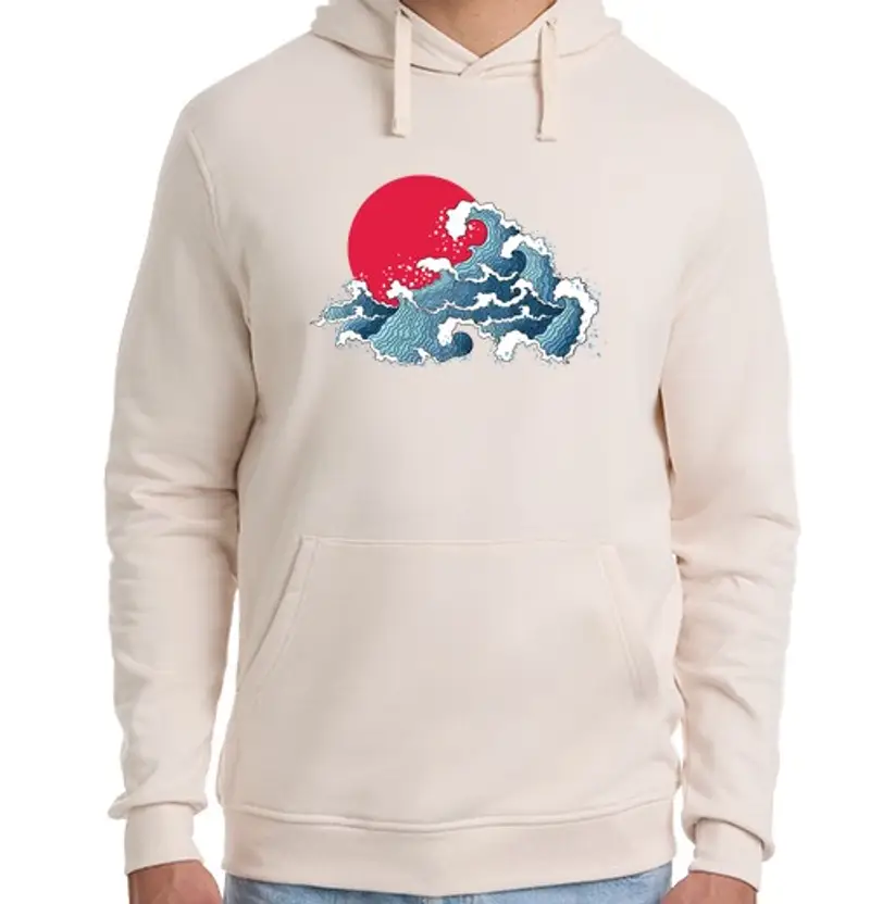 Felpa unisex con cappuccio risenzag sun