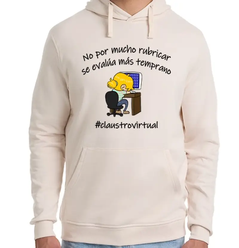 Felpa unisex con cappuccio rubriche nere