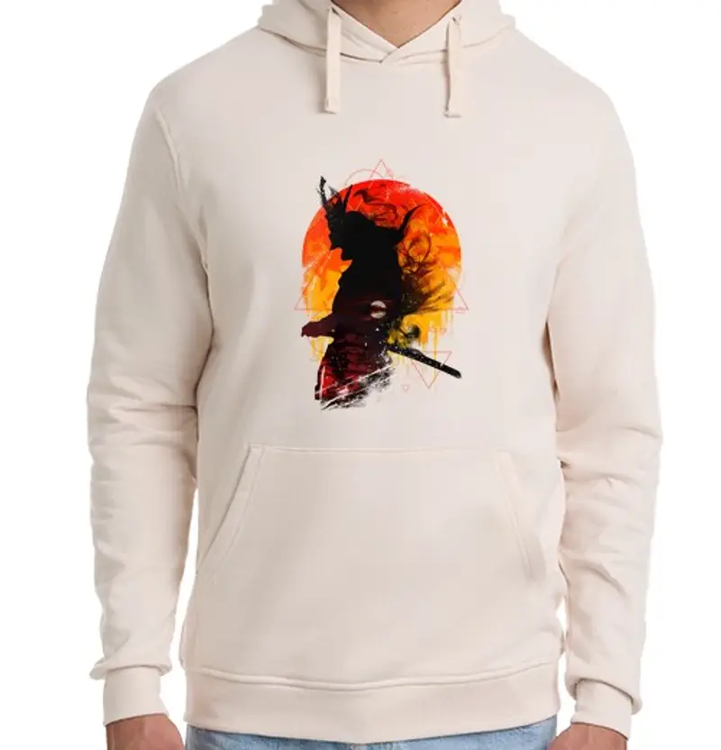 Felpa unisex con cappuccio samurai code