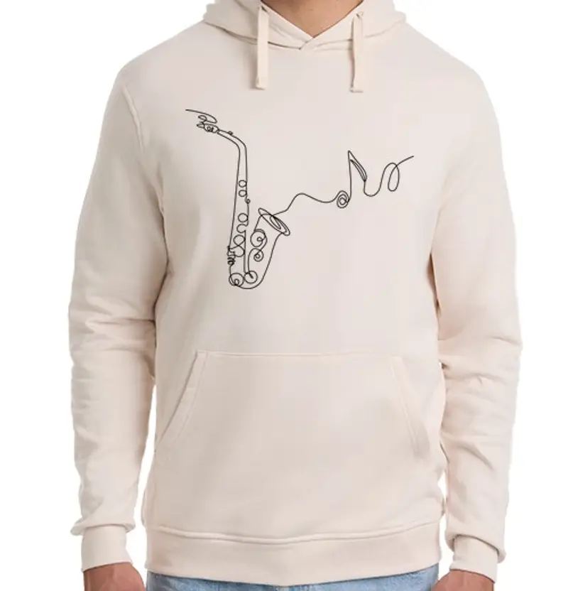 Felpa unisex con cappuccio sax