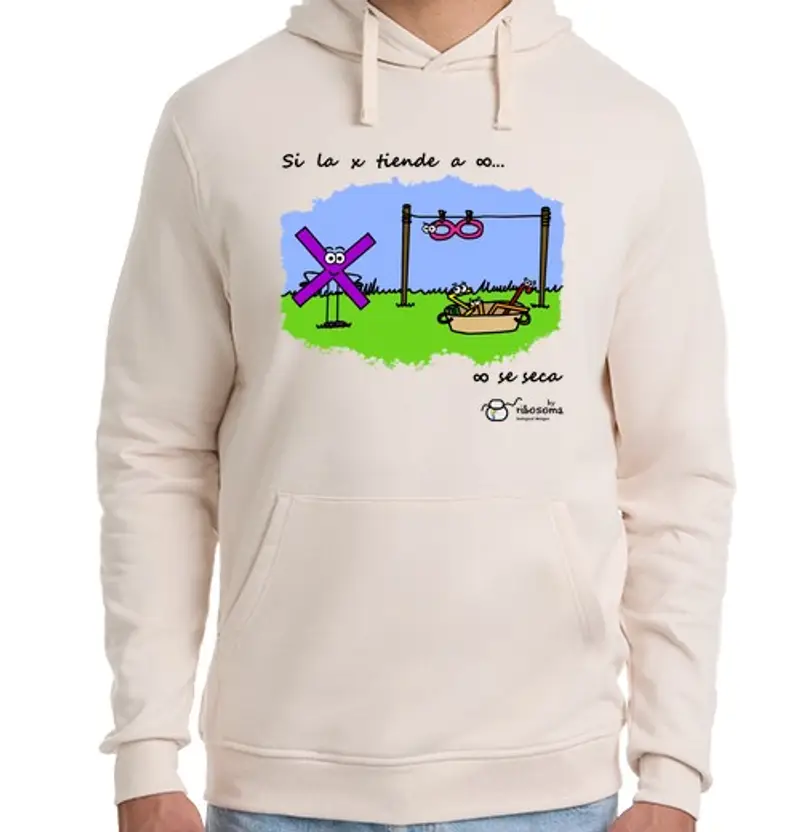 Felpa unisex con cappuccio se x si avvicina all'infinito ...