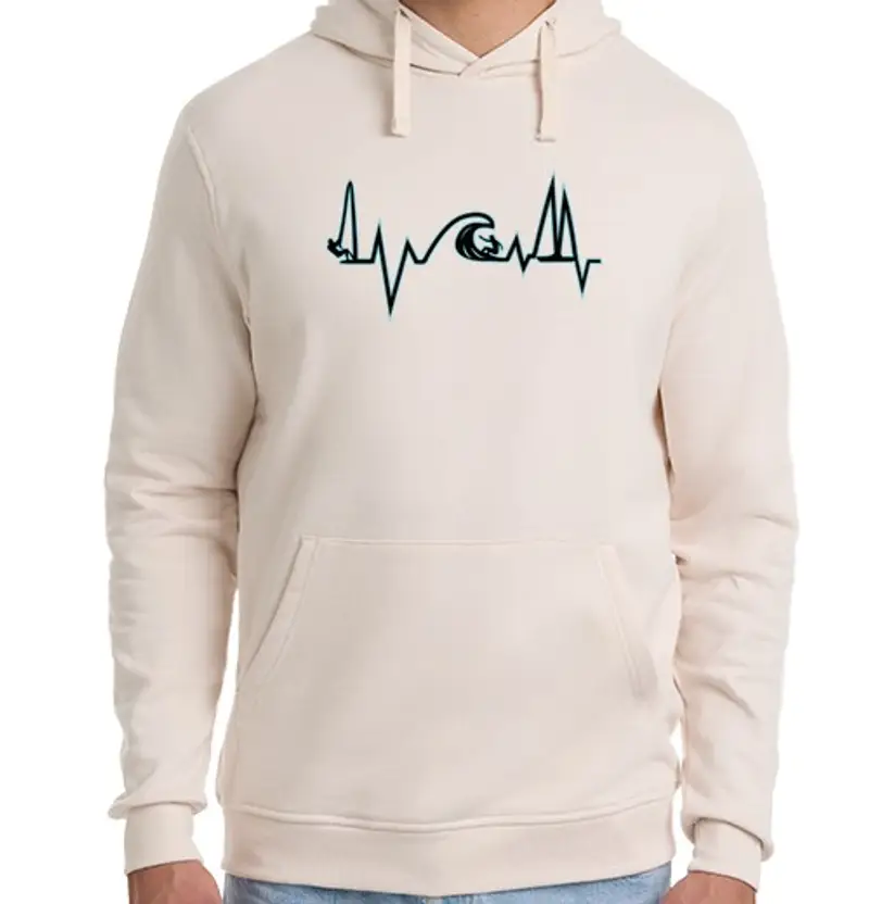 Felpa unisex con cappuccio sea cuore del sea eat