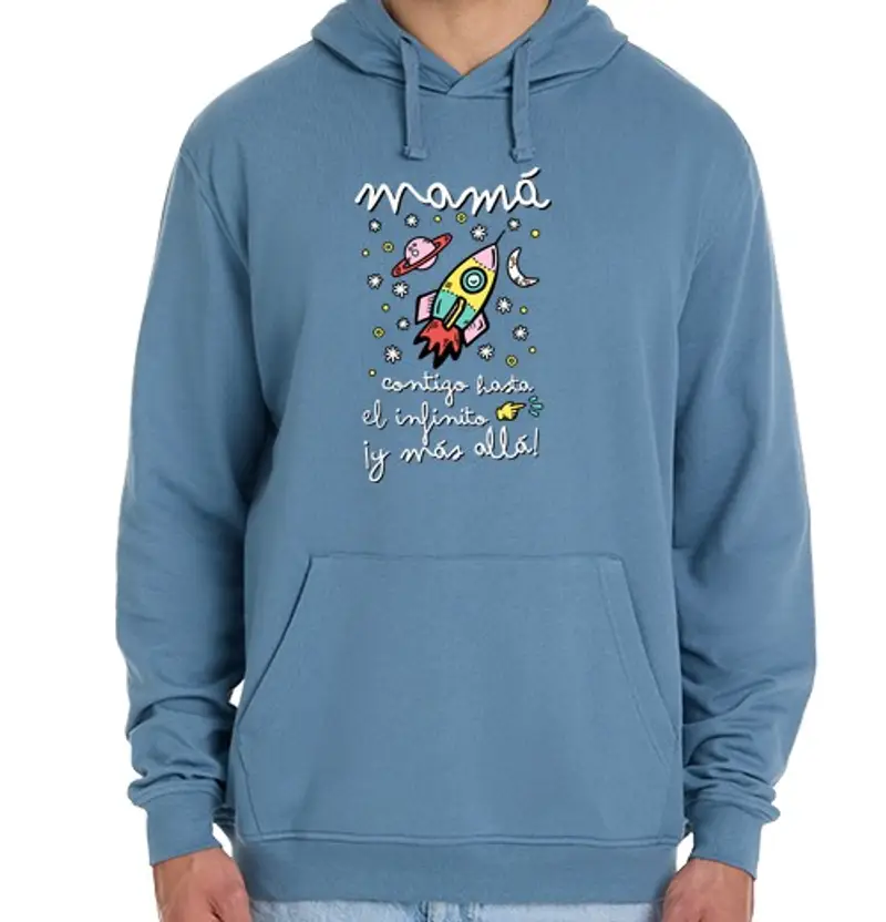 Felpa unisex con cappuccio si mamma all'infinito e più all a!