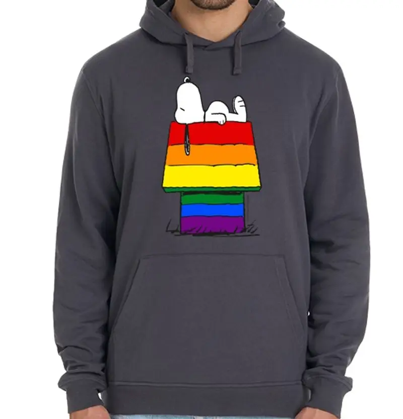 Felpa unisex con cappuccio Snoopy pride