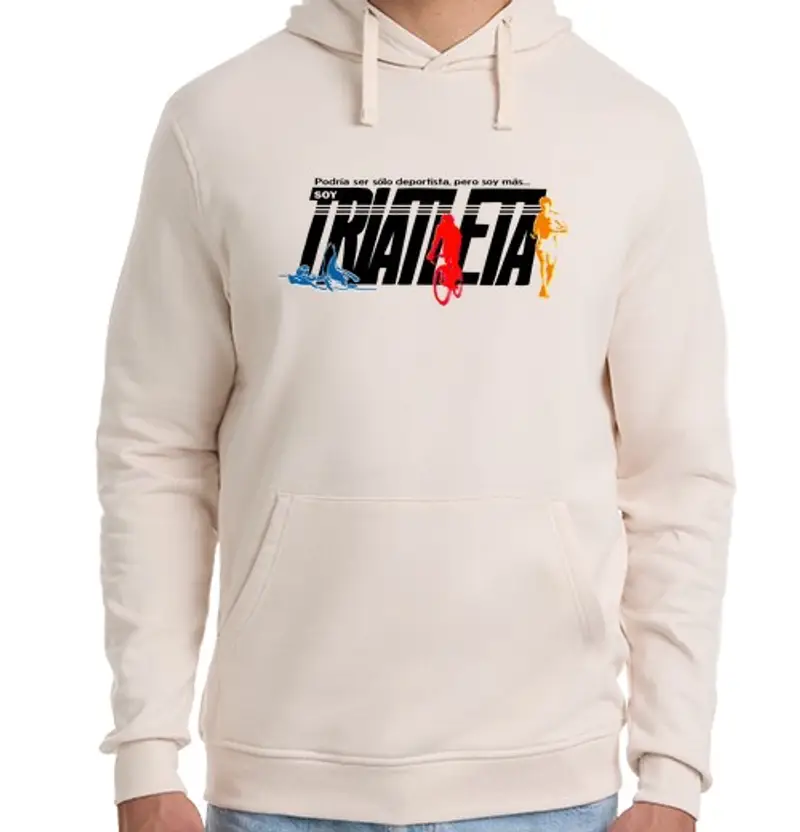 Felpa unisex con cappuccio sono triatleta