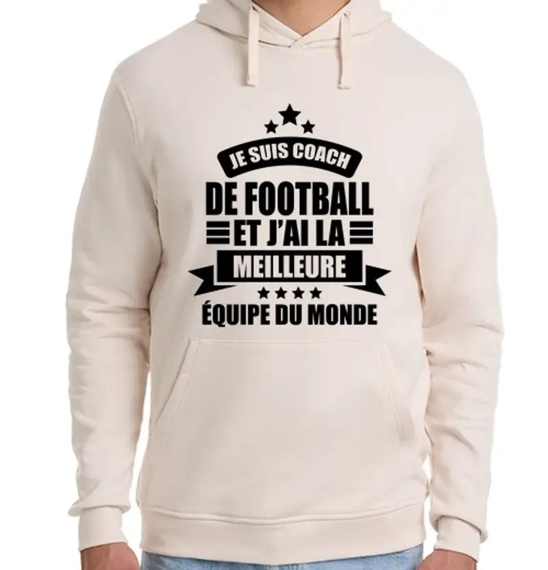 Felpa unisex con cappuccio Sono un allenatore di calcio