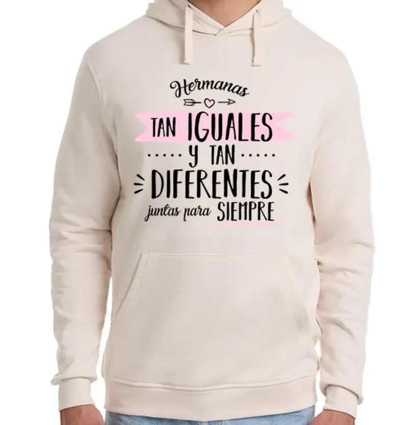 Felpa unisex con cappuccio sorelle