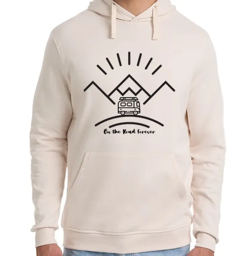 Felpa unisex con cappuccio sudare homme e sulla strada per sempre