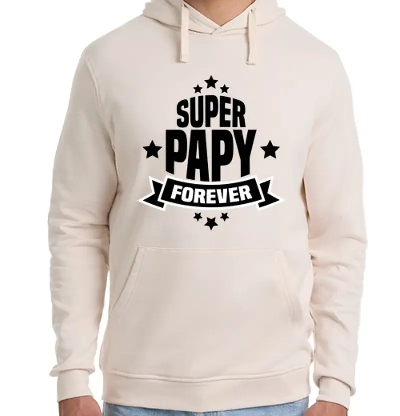 Felpa unisex con cappuccio super nonno per sempre