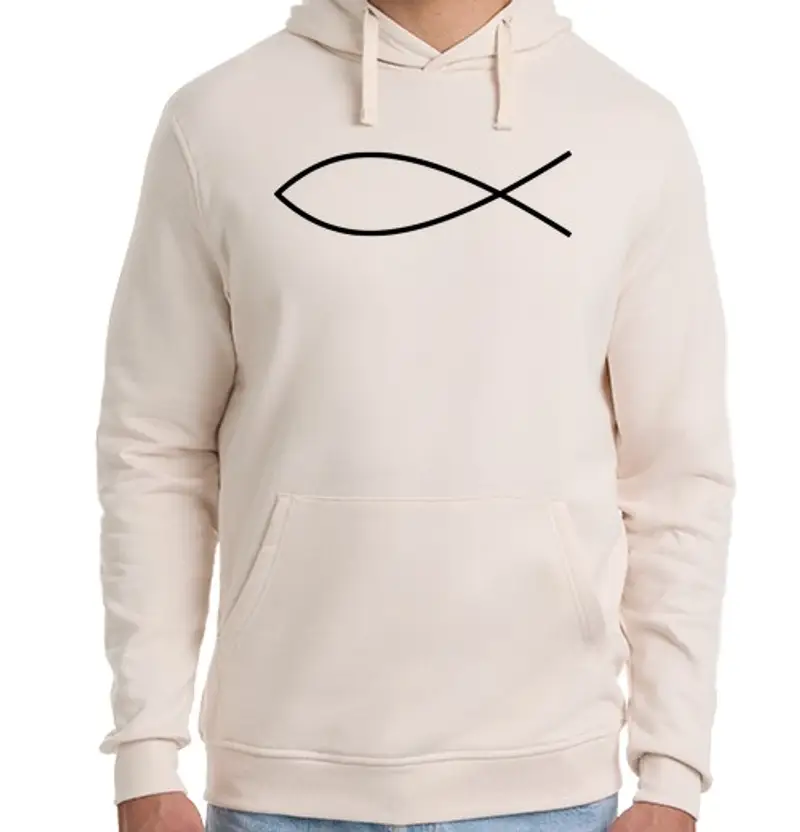 Felpa unisex con cappuccio t-t-shirt cattolica cristi ana simbolo