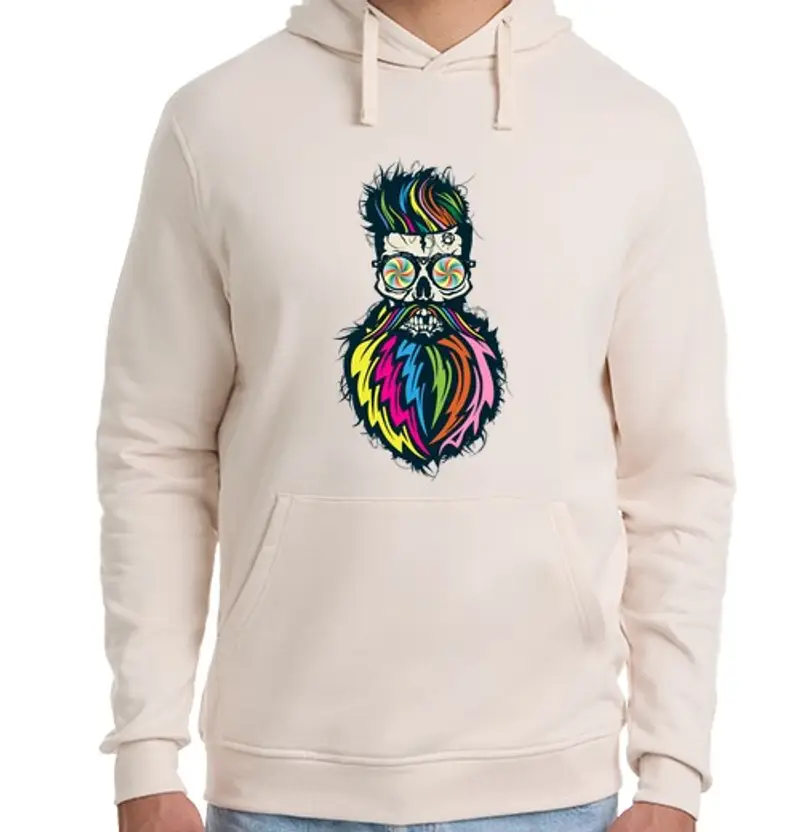 Felpa unisex con cappuccio teschio con skull