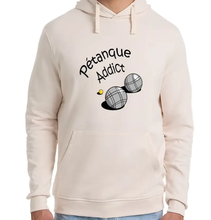 Felpa unisex con cappuccio tossicodipendente da bocce