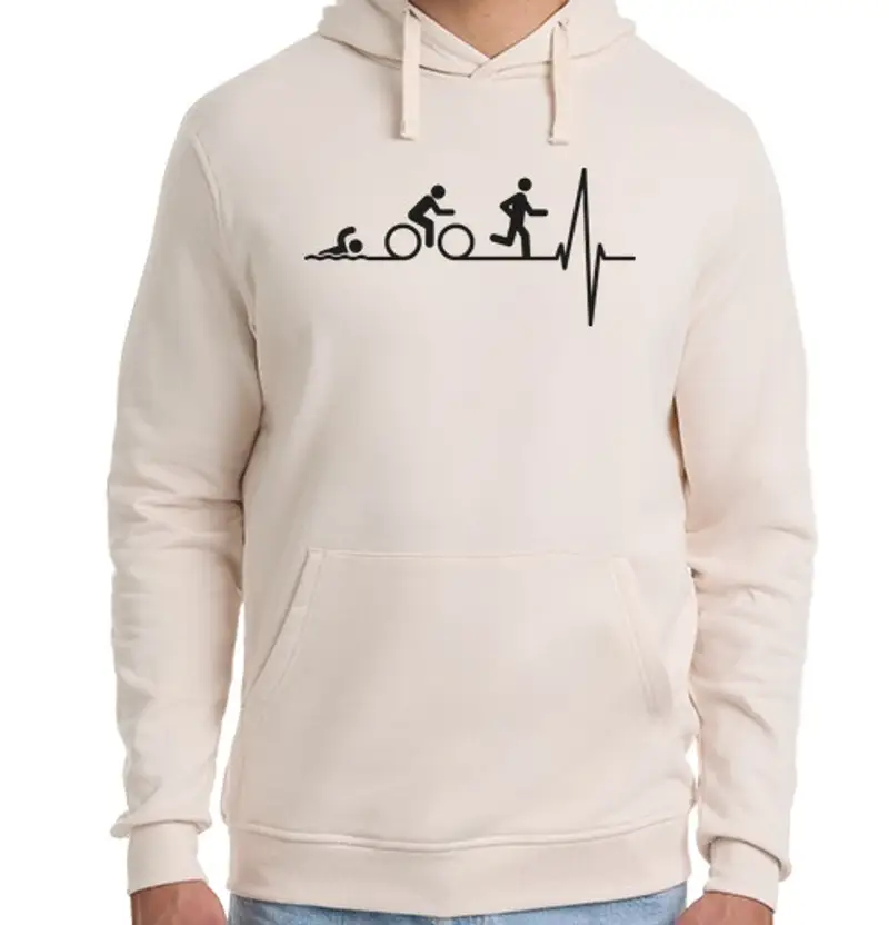 Felpa unisex con cappuccio triathlon