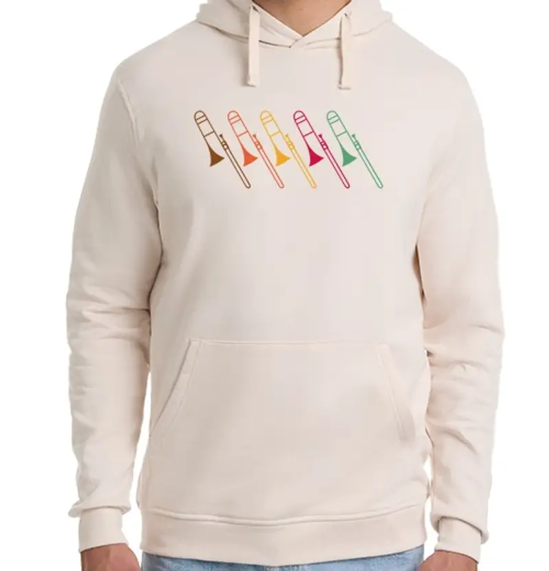 Felpa unisex con cappuccio trombone