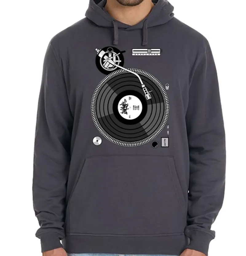 Felpa unisex con cappuccio Turntable - DJ - Hip Hop