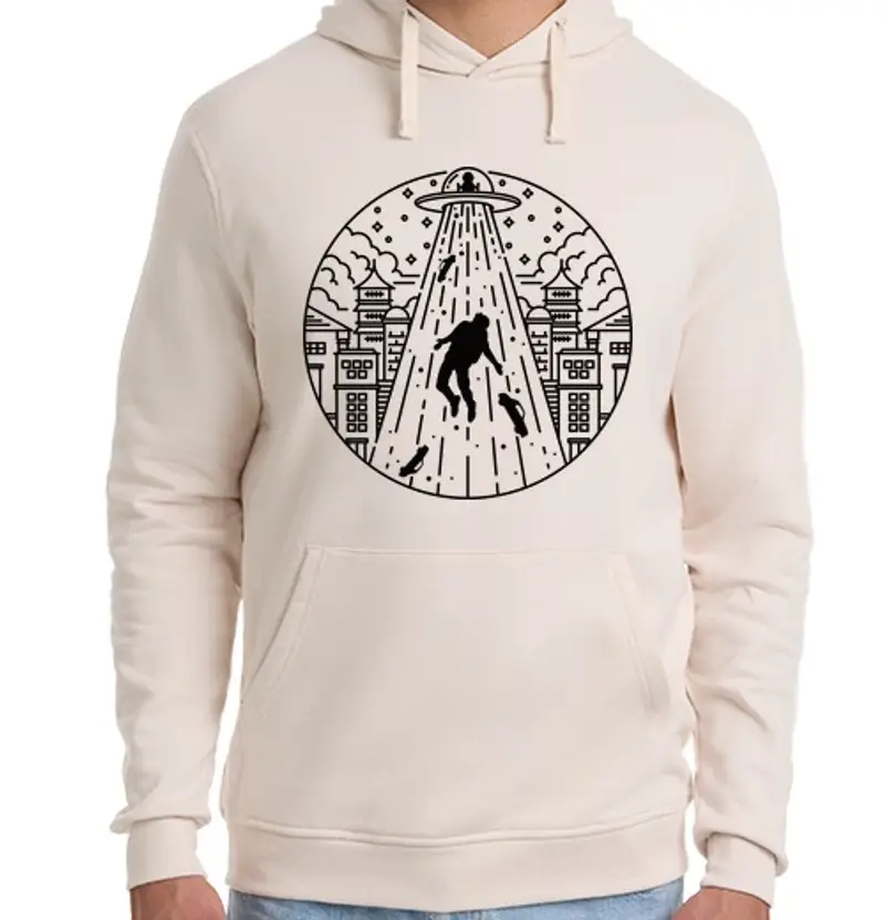 Felpa unisex con cappuccio ufo ext rat marziani irregolari